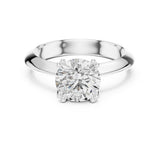 Round Lab Grown Diamond Solitaire Engagement Ring