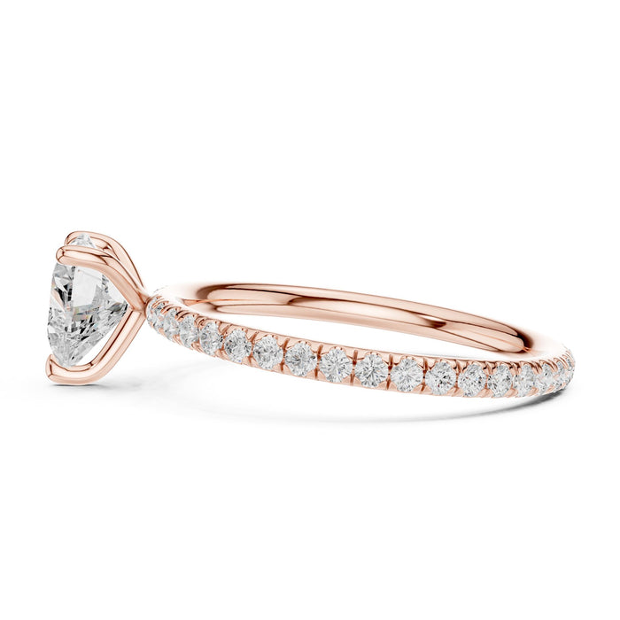 Heart Lab Grown Diamond Pave Engagement Ring yellow gold video
