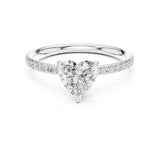 Heart Lab Grown Diamond Pave Engagement Ring