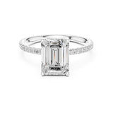 Emerald Lab Grown Diamond Pave Engagement Ring