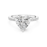 Heart Lab Grown Diamond Pave Engagement Ring