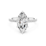 Marquise Lab Grown Diamond Pave Engagement Ring