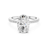 Oval Lab Grown Diamond Pave Engagement Ring