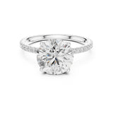 Round Lab Grown Diamond Pave Engagement Ring