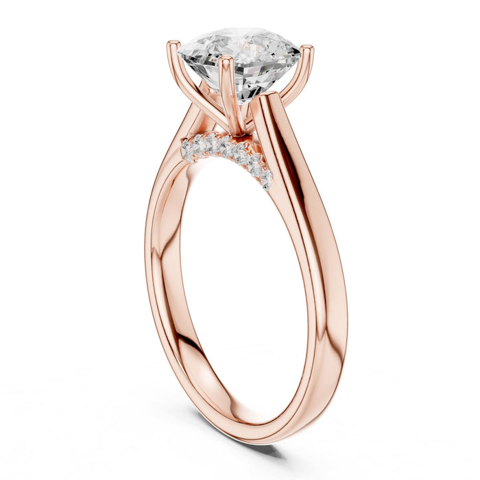 Cushion Lab Grown Diamond Split-Shank Engagement Ring yellow gold video