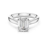 Emerald Lab Grown Diamond Side-Stone Engagement Ring