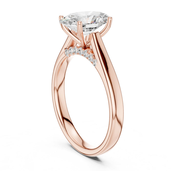 Oval Lab Grown Diamond Split-Shank Engagement Ring yellow gold video