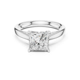 Princess Lab Grown Diamond Side-Stone Engagement Ring