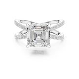 Asscher Lab Grown Diamond Split-Shank Engagement Ring