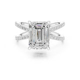 Emerald Lab Grown Diamond Split-Shank Engagement Ring