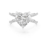 Heart Lab Grown Diamond Split-Shank Engagement Ring