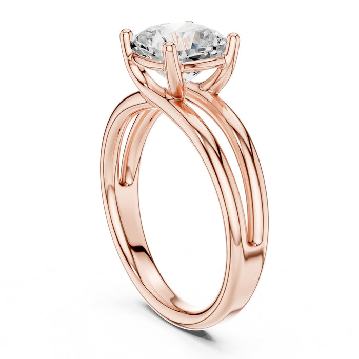 Cushion Lab Grown Diamond Split-Shank Engagement Ring yellow gold video