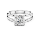 Cushion Lab Grown Diamond Split-Shank Engagement Ring