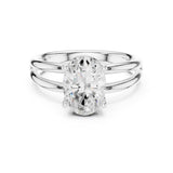 Oval Lab Grown Diamond Split-Shank Engagement Ring