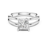 Princess Lab Grown Diamond Solitaire Engagement Ring