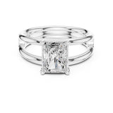Emerald Lab Grown Diamond Split-Shank Engagement Ring