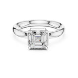 Asscher Lab Grown Diamond Solitaire Engagement Ring