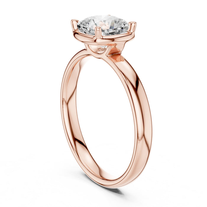 Cushion Lab Grown Diamond Solitaire Engagement Ring yellow gold video