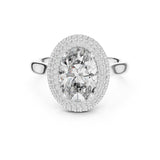Oval Lab Grown Diamond Halo Engagement Ring