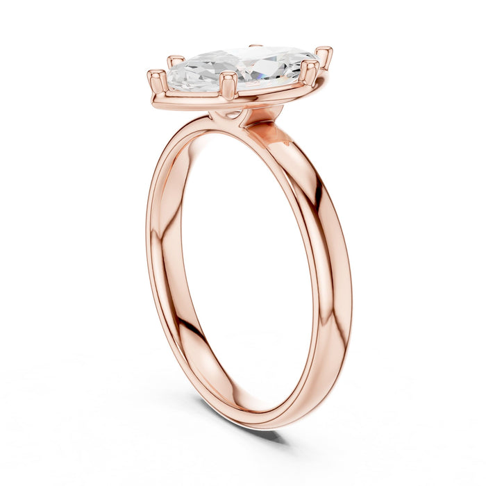 Marquise Lab Grown Diamond Solitaire Engagement Ring yellow gold video