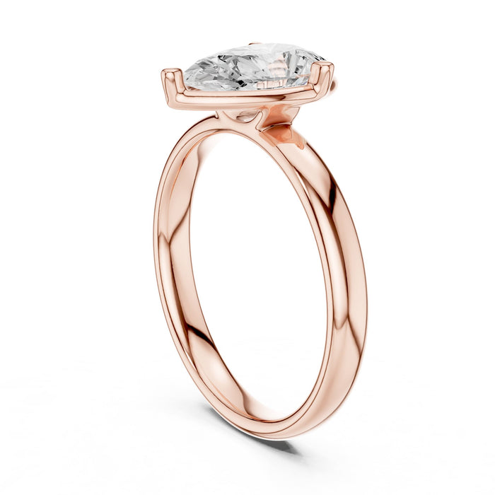 Pear Lab Grown Diamond Solitaire Engagement Ring yellow gold video