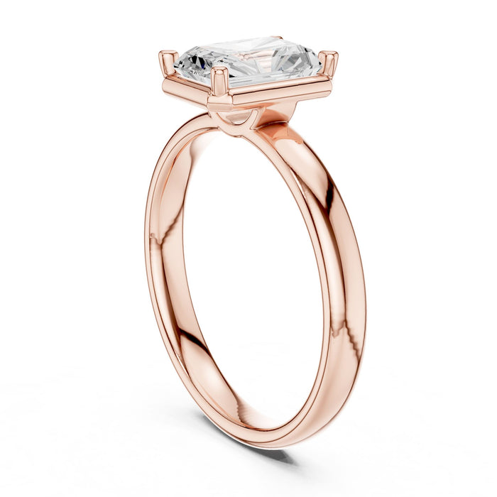 Radiant Lab Grown Diamond Solitaire Engagement Ring yellow gold video