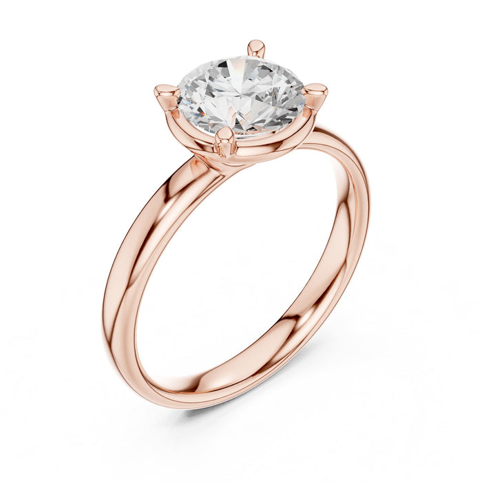 Round Lab Grown Diamond Solitaire Engagement Ring rose gold video