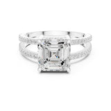 Asscher Lab Grown Diamond Split-Shank Engagement Ring