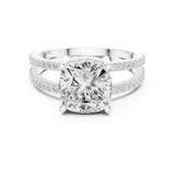 Cushion Lab Grown Diamond Split-Shank Engagement Ring