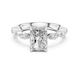 Radiant Lab Grown Diamond Side-Stone Engagement Ring