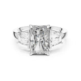 Radiant Lab Grown Diamond Three-Stone Engagement Ring