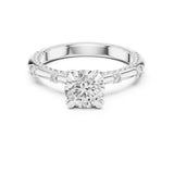 Round Lab Grown Diamond Split-Shank Engagement Ring