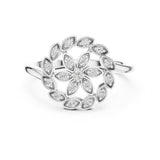 Round Lab Grown Diamond Cluster Engagement Ring