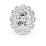 Oval Lab Grown Diamond Halo Engagement Ring