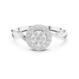 Round Lab Grown Diamond Halo Engagement Ring