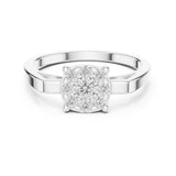 Round Lab Grown Diamond Halo Engagement Ring