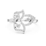 Round Grown Diamond Cluster Engagement Ring