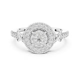 Round Lab Grown Diamond Halo Engagement Ring