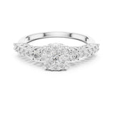Round Lab Grown Diamond Halo Engagement Ring
