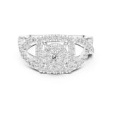 Round Lab Grown Diamond Halo Engagement Ring