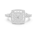 Round Lab Grown Diamond Halo Engagement Ring