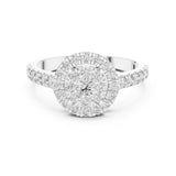 Round Lab Grown Diamond Halo Engagement Ring