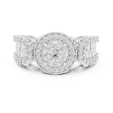 Round Lab Grown Diamond Halo Engagement Ring