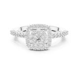Cushion Lab Grown Diamond Halo Engagement Ring