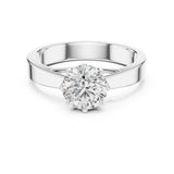 Round Lab Grown Diamond Split-Shank Engagement Ring