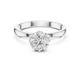 Round Lab Grown Diamond Solitaire Engagement Ring