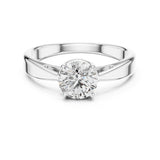 Round Lab Grown Diamond Split-Shank Engagement Ring
