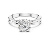 Round Lab Grown Diamond Split-Shank Engagement Ring