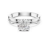 Round Lab Grown Diamond Split-Shank Engagement Ring