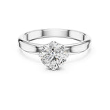 Round Lab Grown Diamond Solitaire Engagement Ring